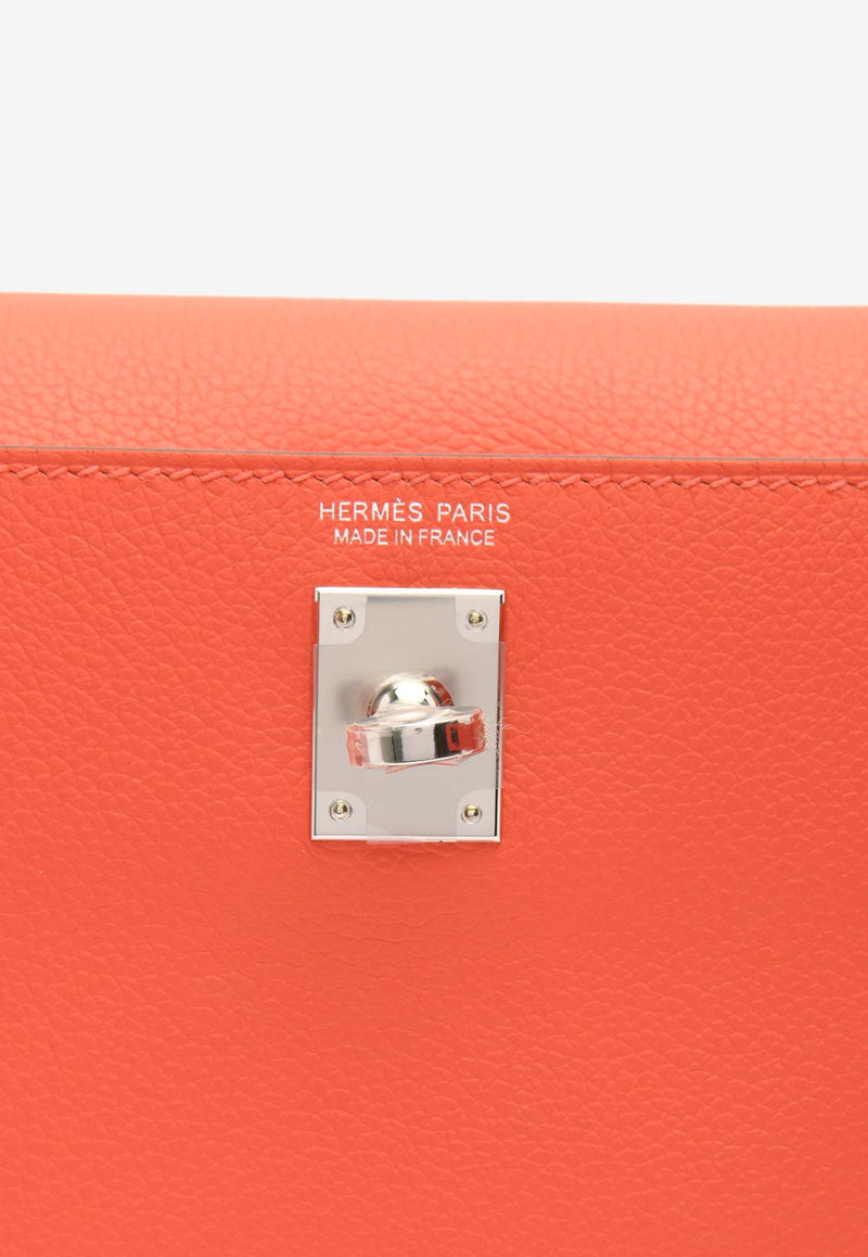 Hermès Kelly Danse in Orange Field Evercolor Leather with Gold Hardware