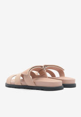 Hermès Chypre Sandals in Nude Suede