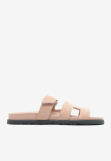 Hermès Chypre Sandals in Nude Suede