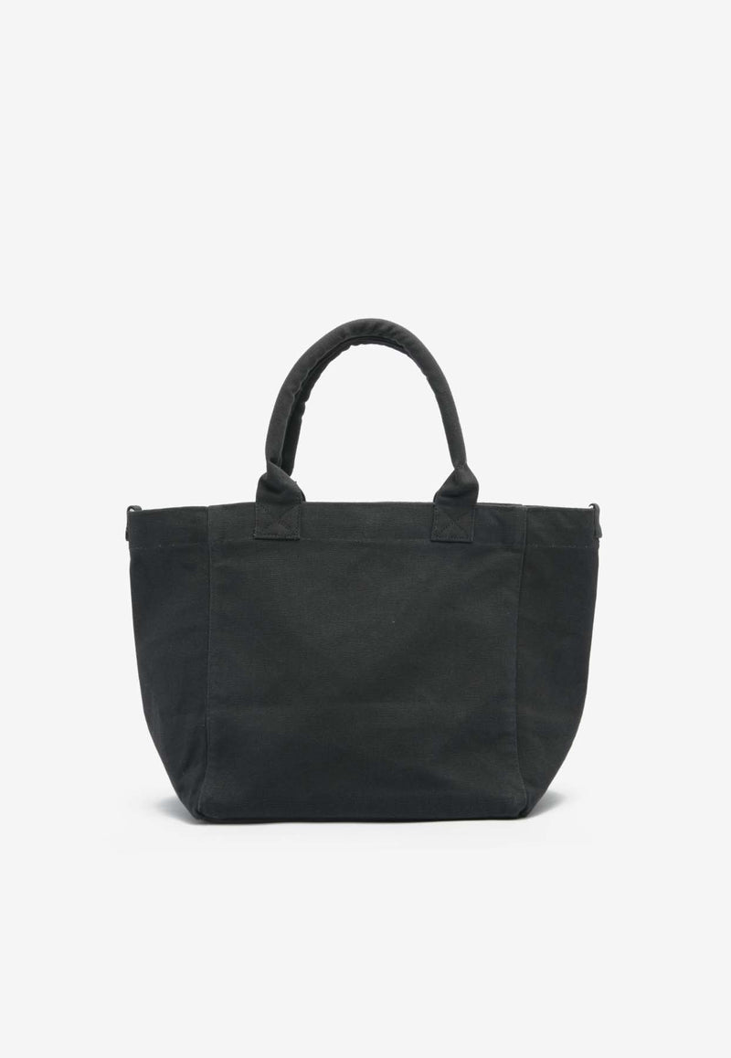 GANNI Small Easy Canvas Tote Bag Black A5972BLACK