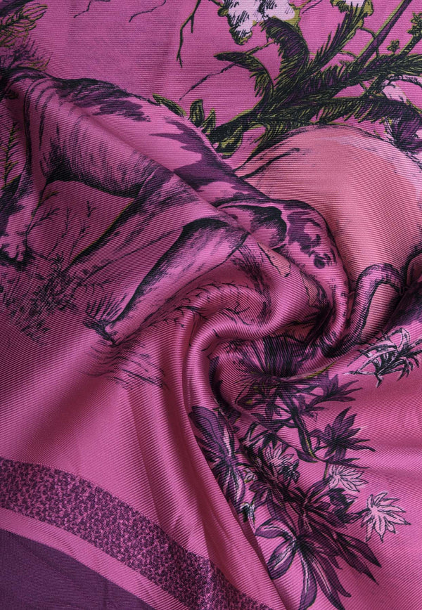 Dior Animal Patterns Silk Scarf