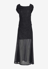 MISHA Avyanna Polka Dot Maxi Dress Black MJ24DR050_REBLACK