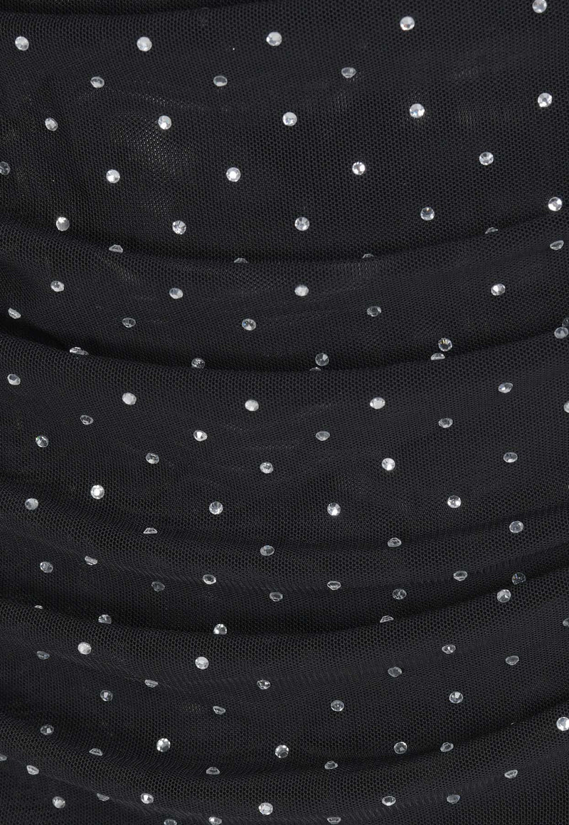 MISHA Avyanna Polka Dot Maxi Dress Black MJ24DR050_REBLACK