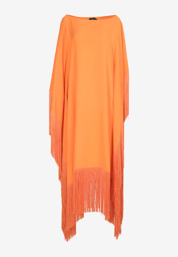 Taller Marmo Tevere Fringed Kaftan Dress Orange TM_PF2424_255ORANGE