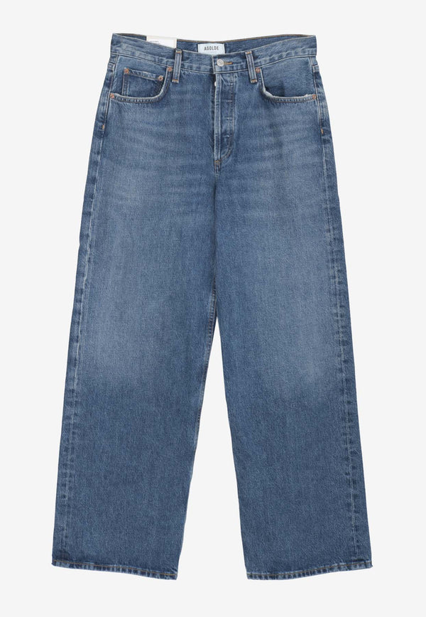 Agolde Low Slung Baggy Jeans Blue A9079B-1141BLUE