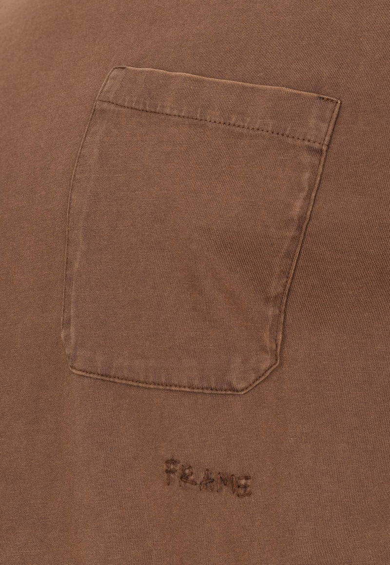 Frame Denim Vintage Logo T-shirt Brown MS24JTE002BROWN