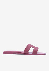 Hermès Oran H Cut-Out Sandals in Epsom Leather Rose Magenta