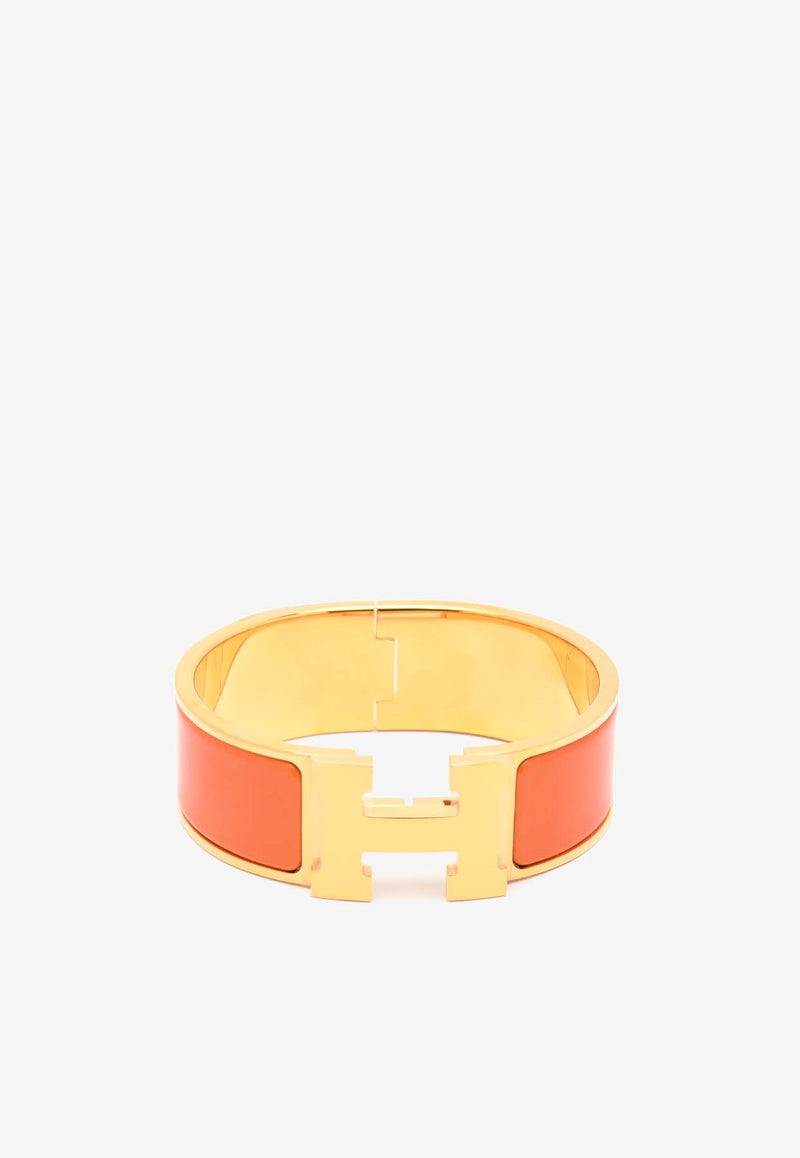 Hermès Clic Clac H Bracelet Orange Fruité