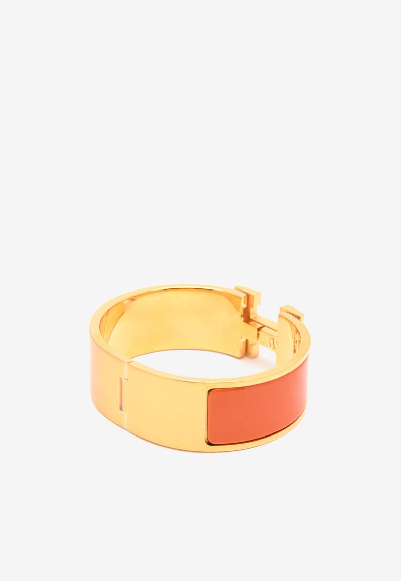 Hermès Clic Clac H Bracelet Orange Fruité