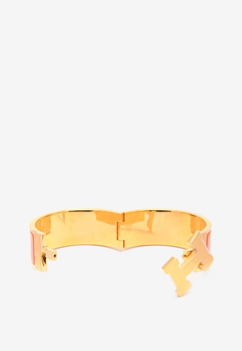 Hermès Clic Clac H Bracelet Orange Fruité