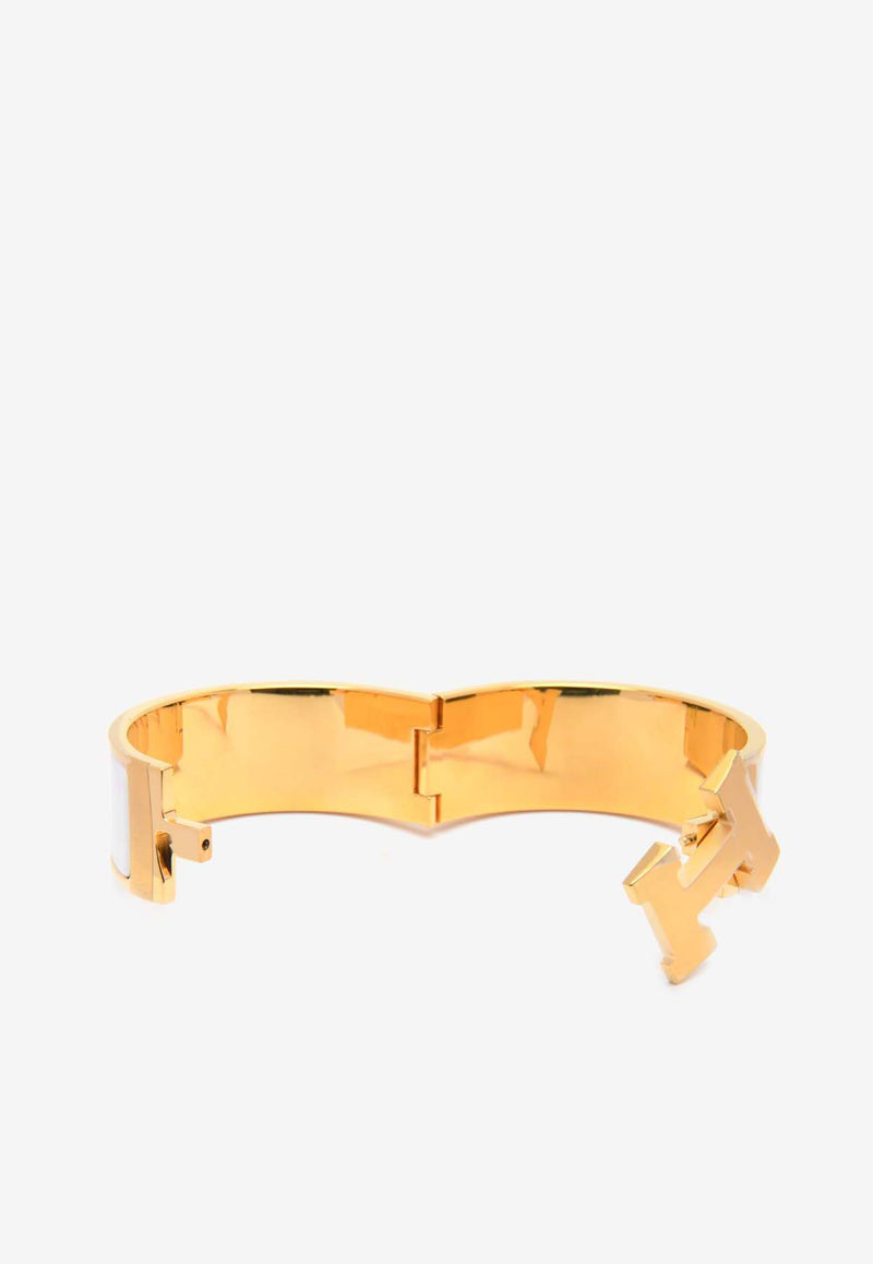 Hermès Clic Clac H Bracelet White