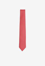 Hermès Dancing Bit Silk Twill Tie Rouge