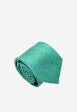 Hermès H Lapin Silk Twill Tie Menthe