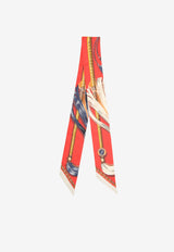 Hermès Cavalcades Silk Twilly Rouge Vif