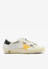 Golden Goose DB Kids Boys Old School Distressed Leather Sneakers White GYF00111.F006074.11159WHITE