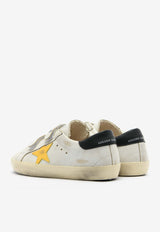 Golden Goose DB Kids Boys Old School Distressed Leather Sneakers White GYF00111.F006074.11159WHITE