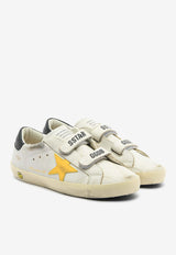 Golden Goose DB Kids Boys Old School Distressed Leather Sneakers White GYF00111.F006074.11159WHITE