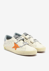 Golden Goose DB Kids Boys Old School Leather Sneakers White GYF00111-F006077-82676WHITE