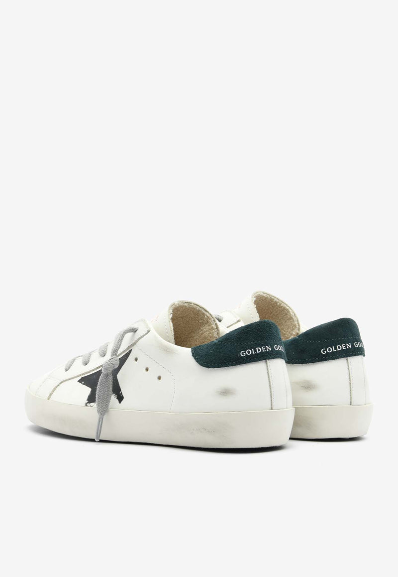 Golden Goose DB Kids Boys Super-Star Distressed Leather Sneakers White GYF00498-F006063-10349WHITE/BLACK