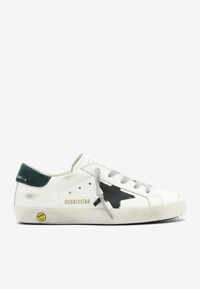 Golden Goose DB Kids Boys Super-Star Distressed Leather Sneakers White GYF00498-F006063-10349WHITE/BLACK