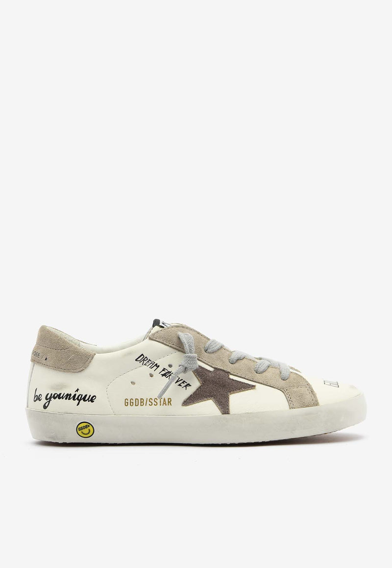 Golden Goose DB Kids Girls Super-Star Sneakers with Suede Star White GYF00101-F006108-11853WHITE