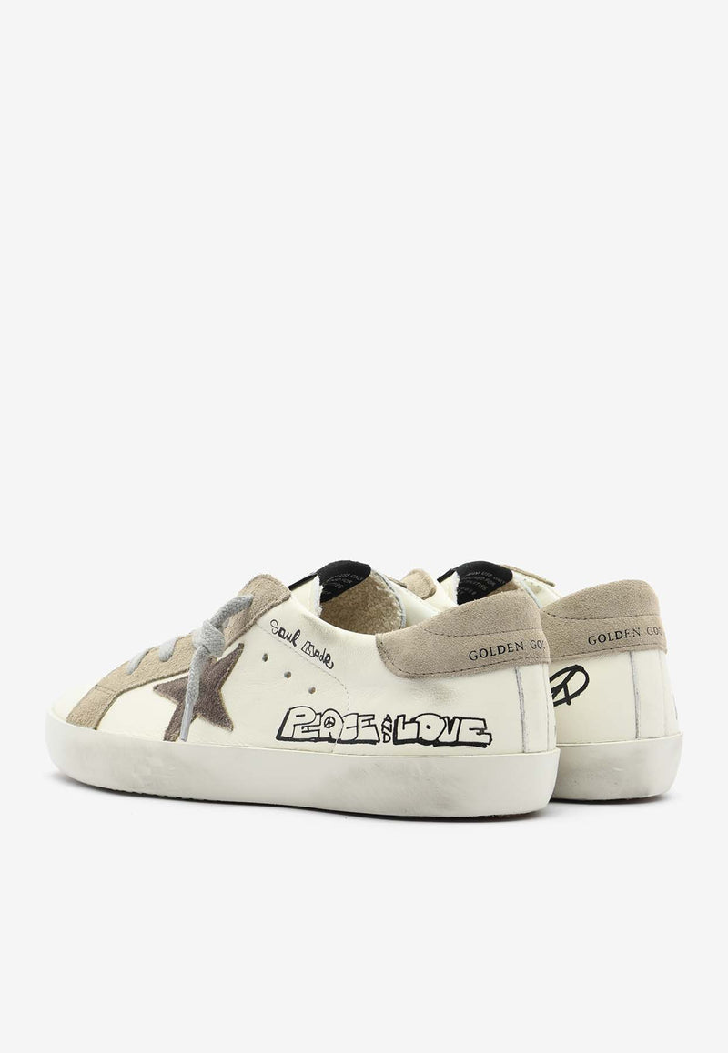 Golden Goose DB Kids Girls Super-Star Sneakers with Suede Star White GYF00101-F006108-11853WHITE