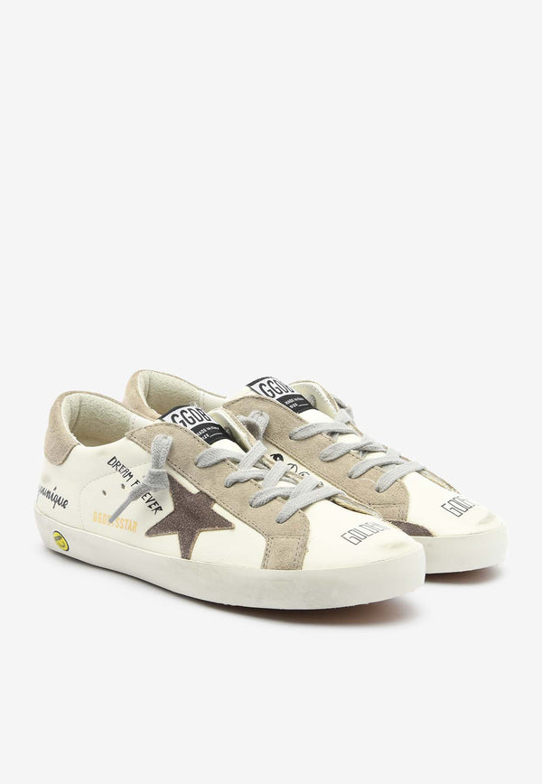 Golden Goose DB Kids Girls Super-Star Sneakers with Suede Star White GYF00101-F006108-11853WHITE