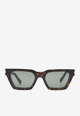 Saint Laurent Calista Squared Cat-Eye Sunglasses Gray SL633 CALISTABROWN