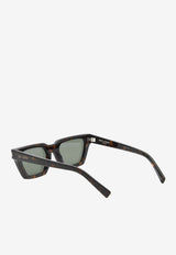 Saint Laurent Calista Squared Cat-Eye Sunglasses Gray SL633 CALISTABROWN