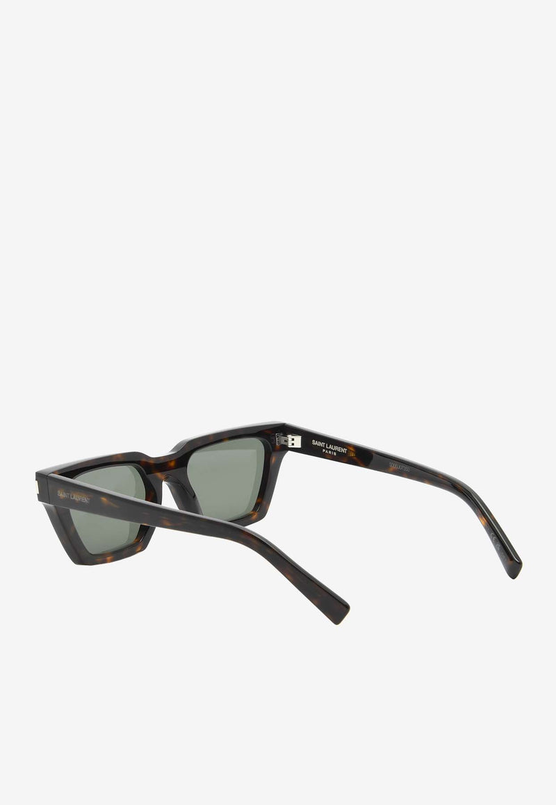 Saint Laurent Calista Squared Cat-Eye Sunglasses Gray SL633 CALISTABROWN