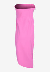 MISHA Audrina Strapless Midi Dress Pink MJ24DR046_REPINK