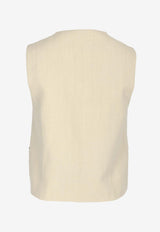 The Frankie Shop Chelsea Waistcoat Vest Beige TVECHE206BEIGE