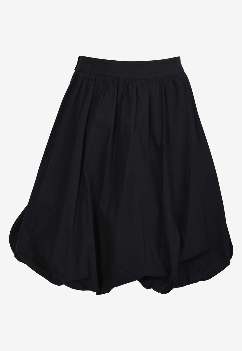 LOW CLASSIC Bubble Midi Skirt Black LW243SK02_BKBLACK