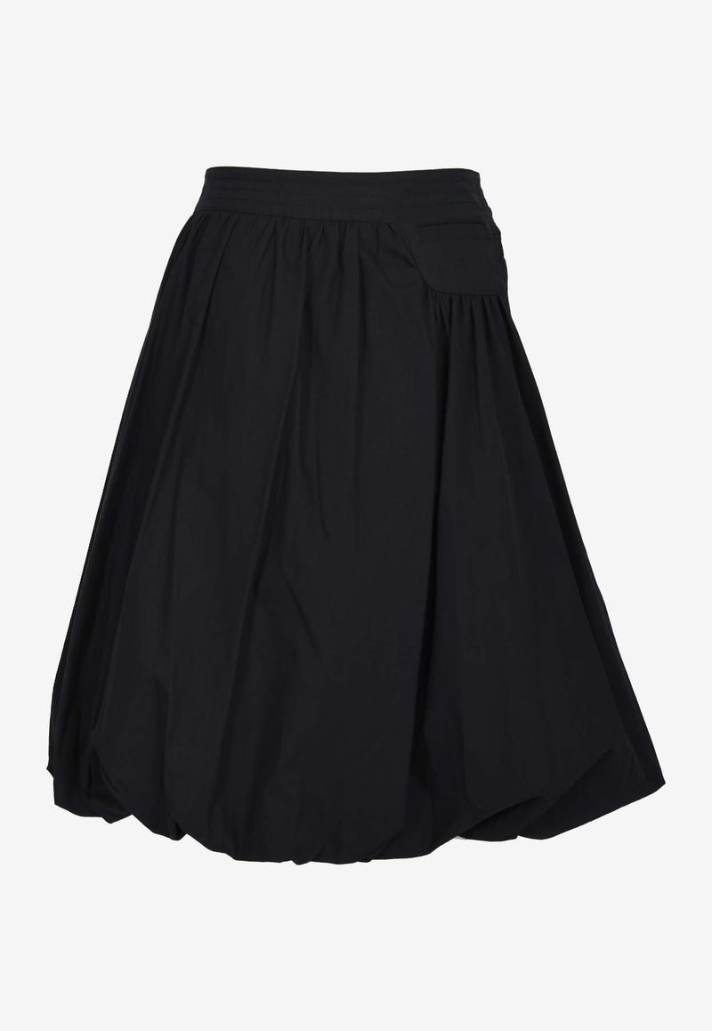 LOW CLASSIC Bubble Midi Skirt Black LW243SK02_BKBLACK