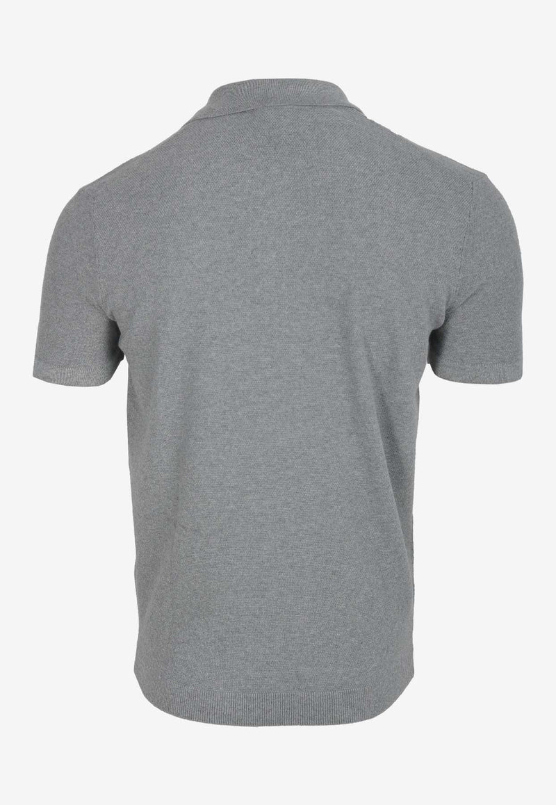 A.P.C. Declan Textured Polo T-shirt Gray COHBC-H23344GREY