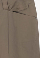 LOW CLASSIC Pin Tuck Boot-Cut Pants Brown LW243PT01_BRBROWN