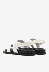 Hermès Genius Sandals in White Calfskin