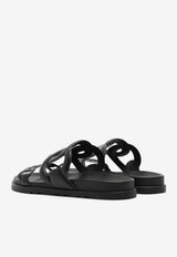 Hermès Extra Sandals in Black Calfskin