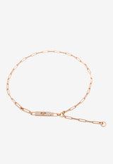 Hermès Kelly Chaine Lariat Necklace in Rose Gold and Diamonds