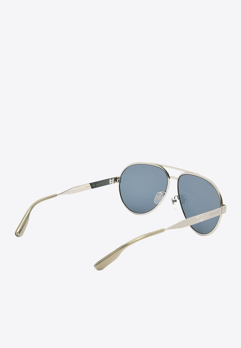 Gucci Logo Lettering Aviator Sunglasses Blue GG1535SSILVER