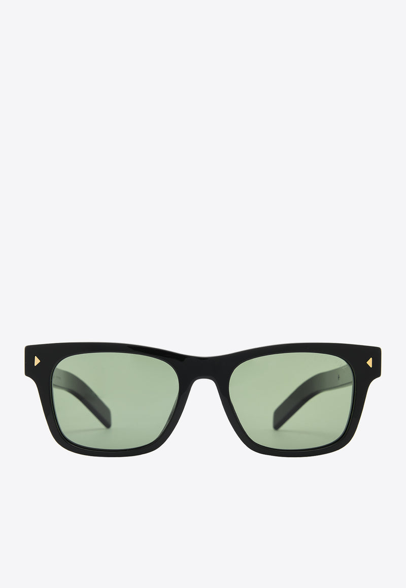 Prada Rectangular Logo Sunglasses Green 0PRA17SBLACK