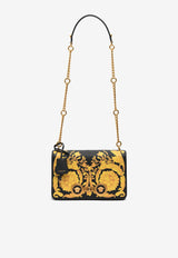 Medium Barocco Print Shoulder Bag in Calf Leather