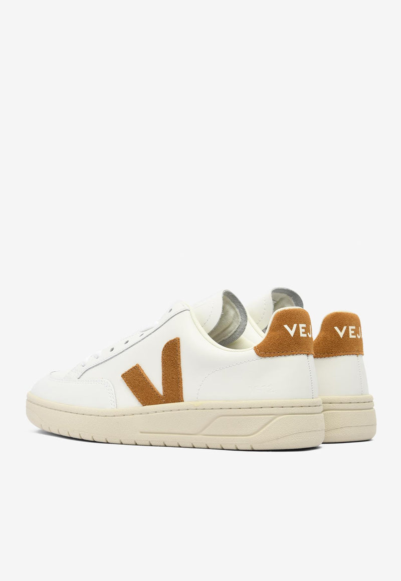 Veja V-12 Leather and Suede Sneakers XD0202322WHITE MULTI