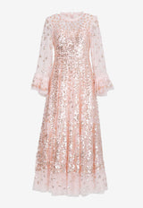 Needle 
Thread Fern Sequined Gown Pink DG-LS-02-RAW24-DUCLIGHT PINK