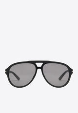 Gucci Logo Aviator Sunglasses GG1443SBLACK