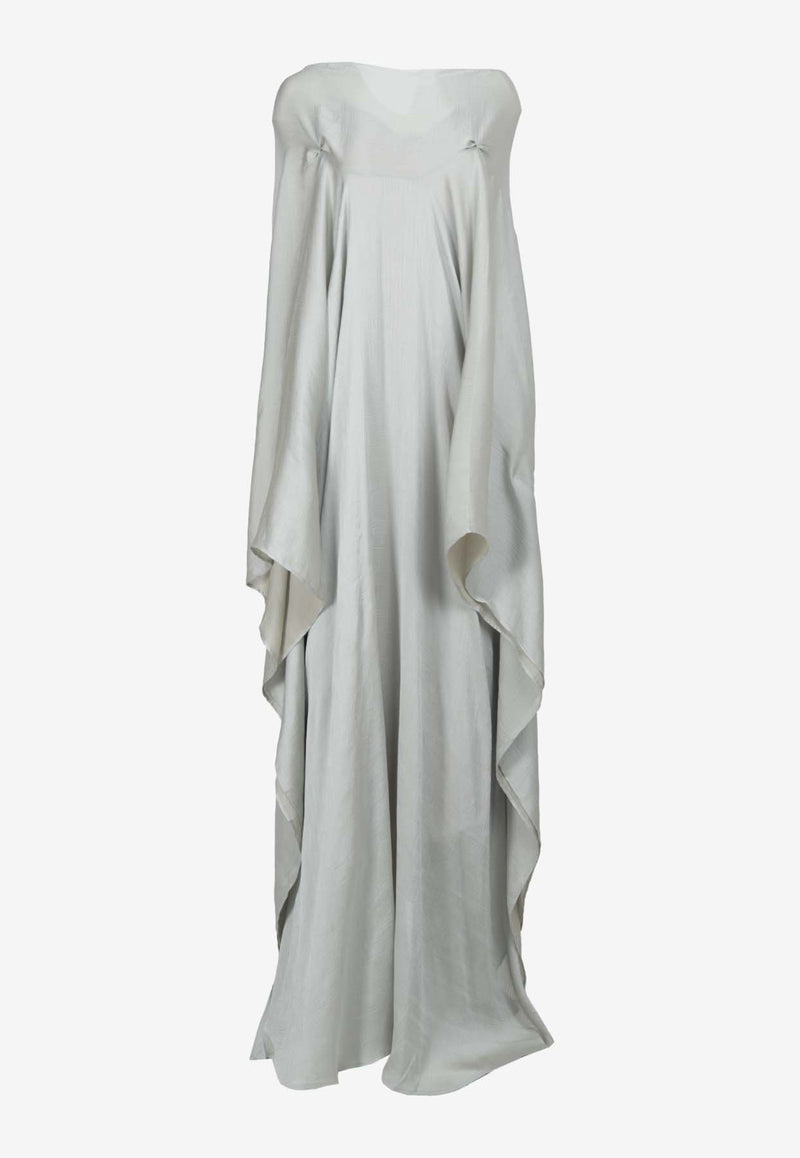 Abadia Abadia Draped Kaftan Gown Silver AB100015-SILSILVER