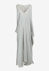 Abadia Abadia Draped Kaftan Gown Silver AB100015-SILSILVER