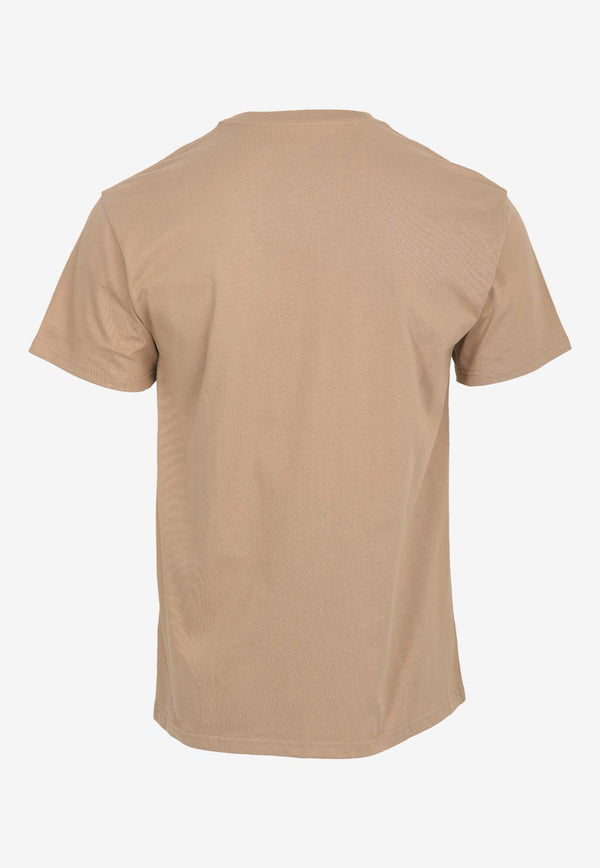 Carhartt Wip Chase Logo Embroidered T-shirt Beige I026391BEIGE