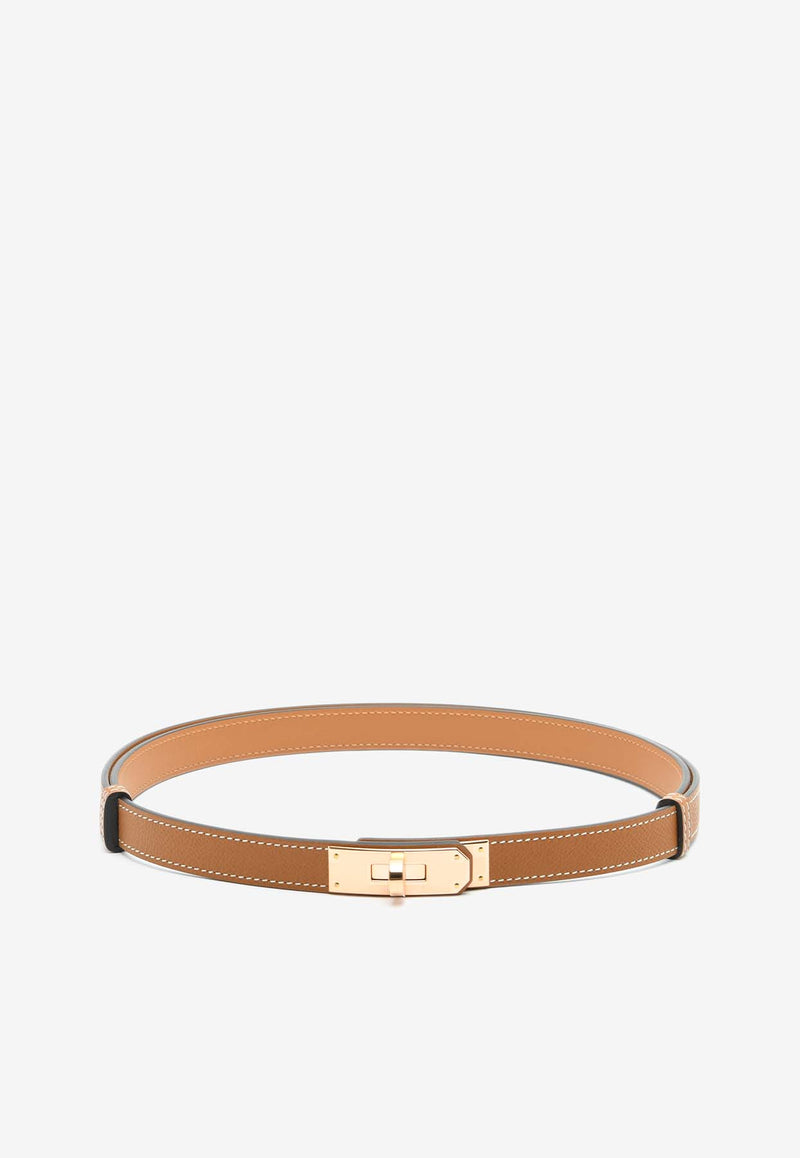 Hermès Kelly 18 Belt in Gold Epsom Leather with Rose Gold Buckle