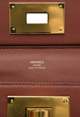 Hermès 24/24 21 in Rouge H Evercolor and Swift Leather with Gold Hardware